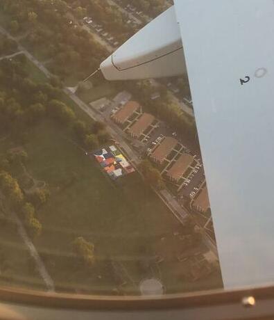 Kinloch courts seen from a plane